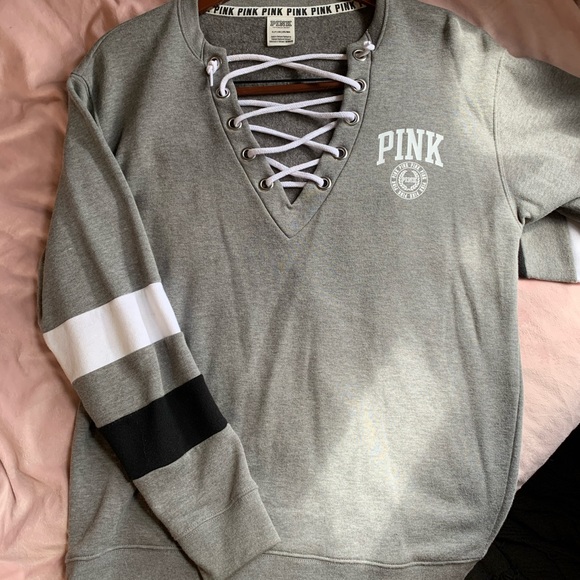 Vs pink tie up pullover - Picture 1 of 1
